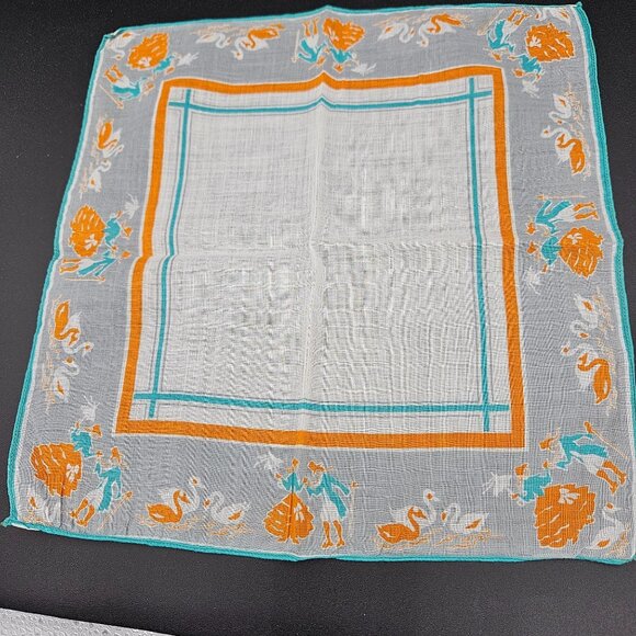 Vintage Handkerchief Lot Of 8 Embroidered & Printed Designs Cotton/linen blend - Picture 16 of 16
